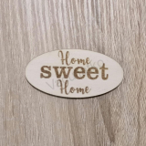 Tabuľka oválna - Home sweet Home (3) 6x3cm