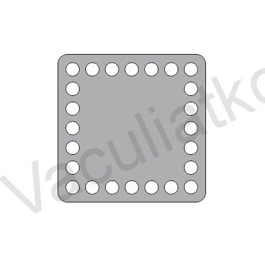 Štvorec 11cm - dierka 1cm (hr. 4mm)