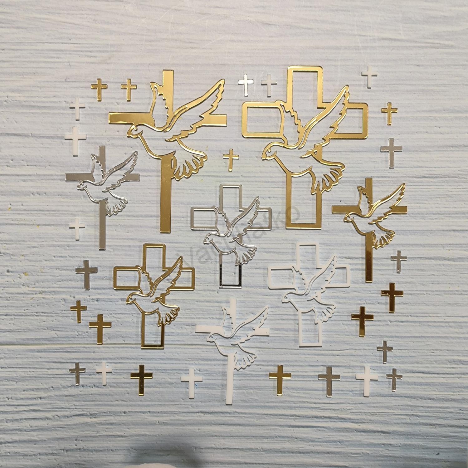 Zrkadlové plexi - hlava, maco 2cm s textom 1ks (tlač., F-strieborná), hr.2mm