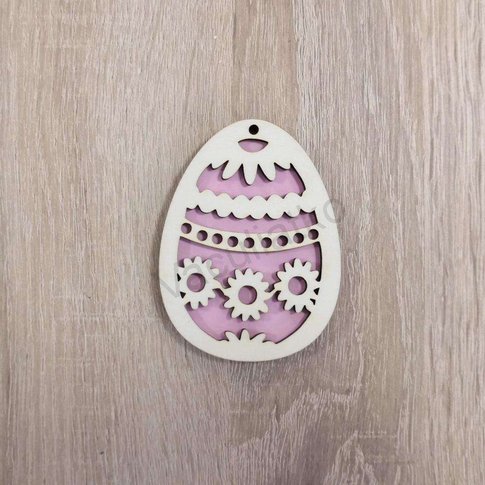 Drevená dekorácia - veľkonočné vajíčko kraslica (r)