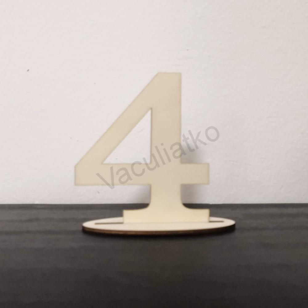 Číslo 4 na stôl - výška 10cm
