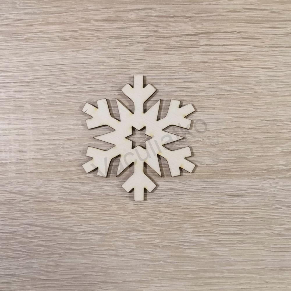 Drevený výrez - vločka 7cm