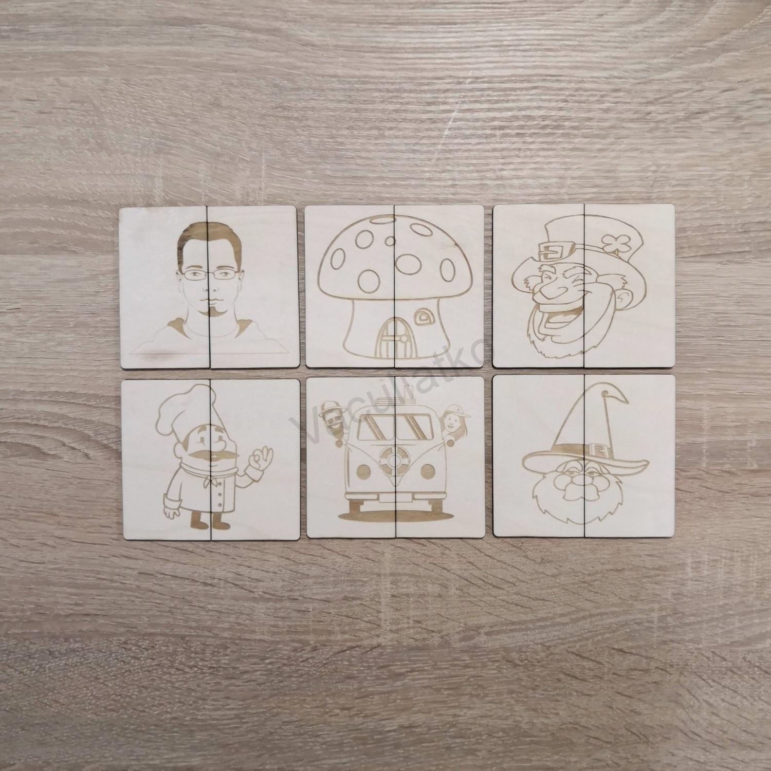 Puzzle pre najmenších - 10x9cm sada 6ks (č.2)