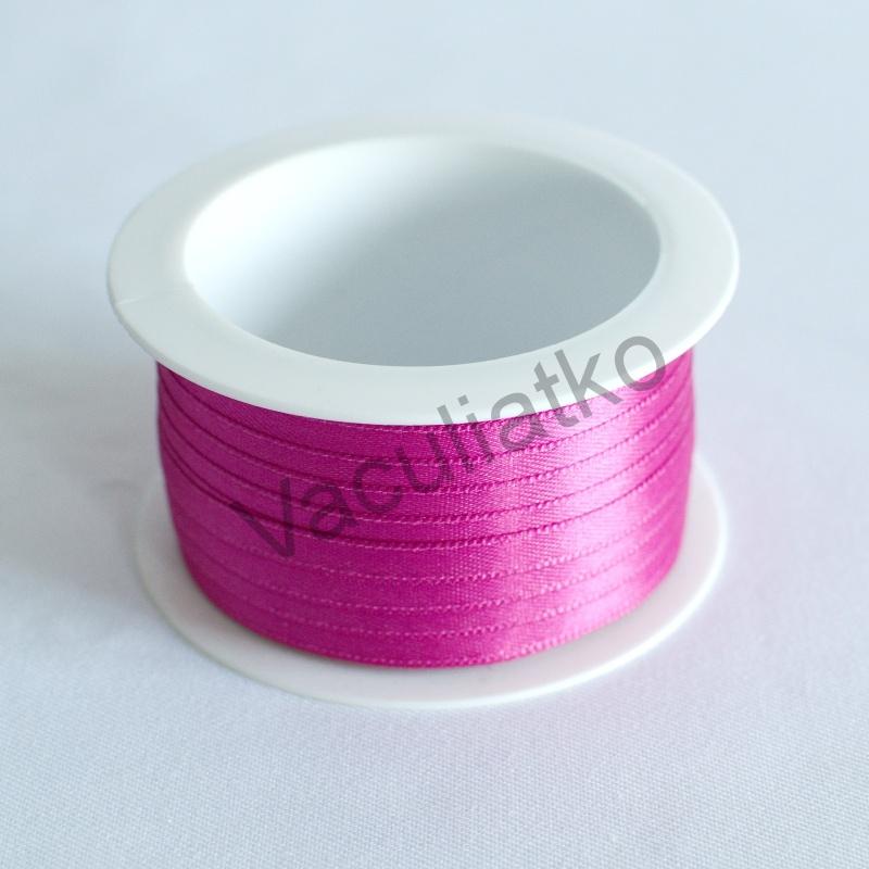 Atlasová stuha 5 mm - cyklámenová