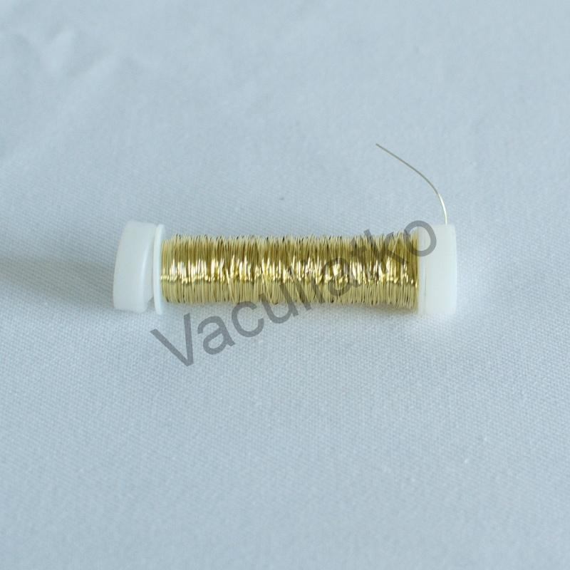 Dekoračný drôtik 0,3 mm - zlatý