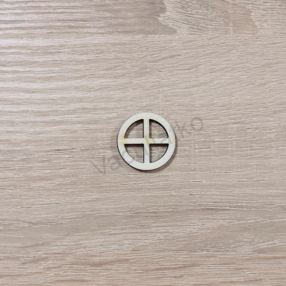 Drevený výsek - okno 2,5cm č-4