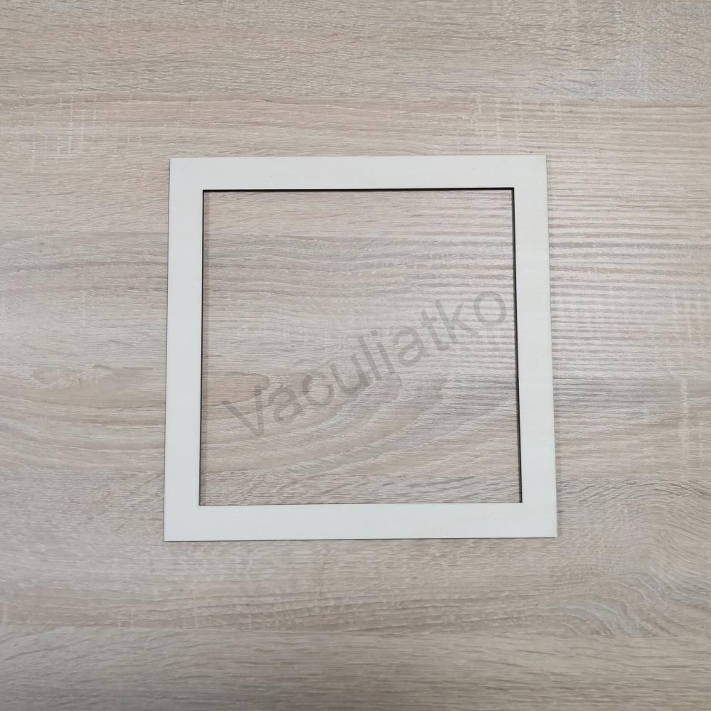 Drevená dekorácia na stenu - rámček 25x25cm - vnútro 20,5x20,5cm (hr. 4mm)
