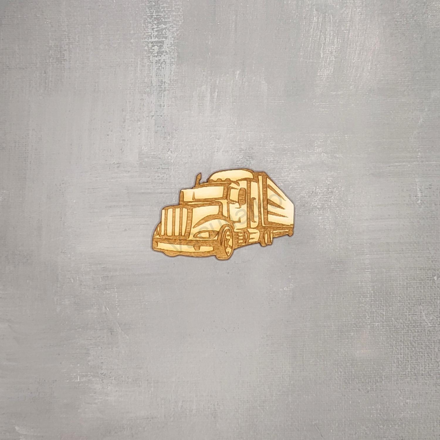 Drevený výrez - auto 7x4,5cm (grav. kamión)