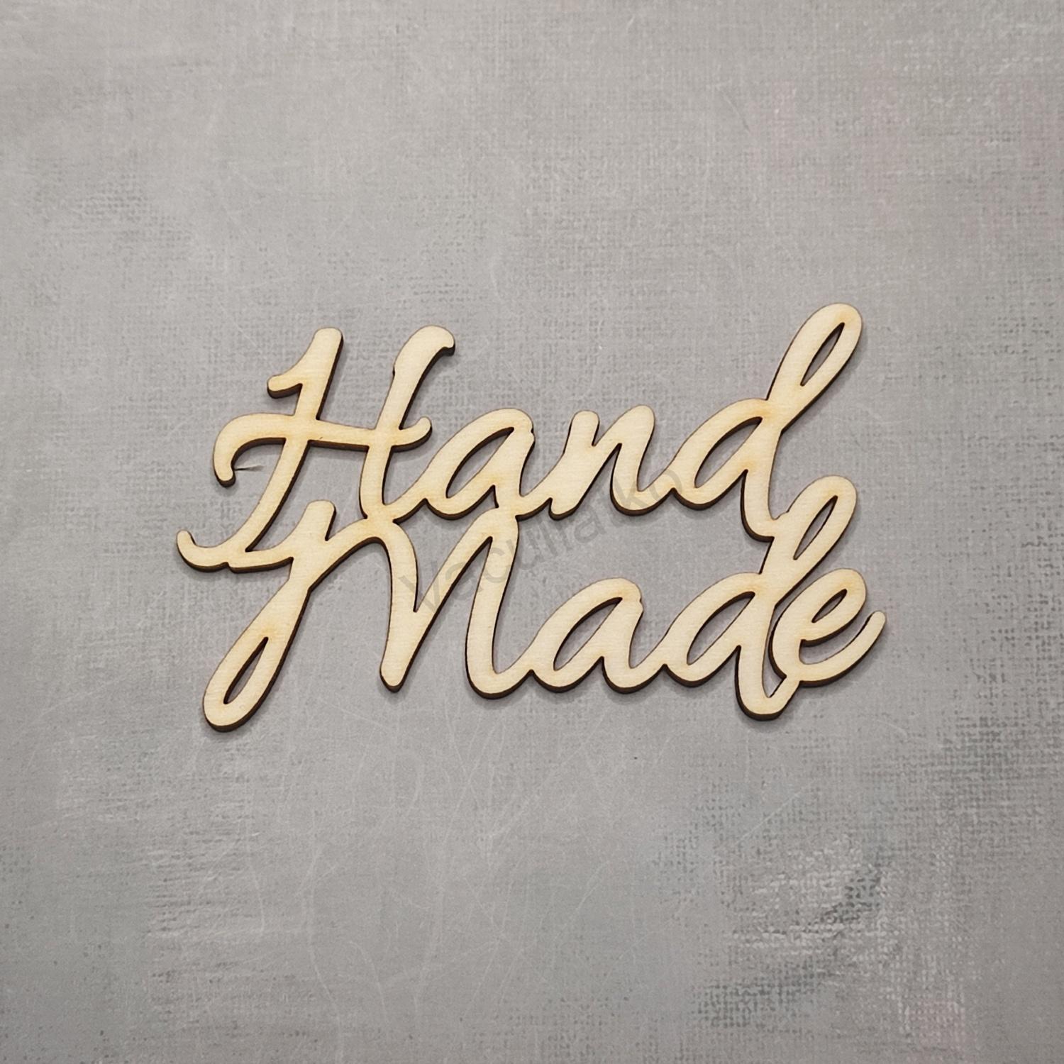 Nápis - Hand Made 10x6cm