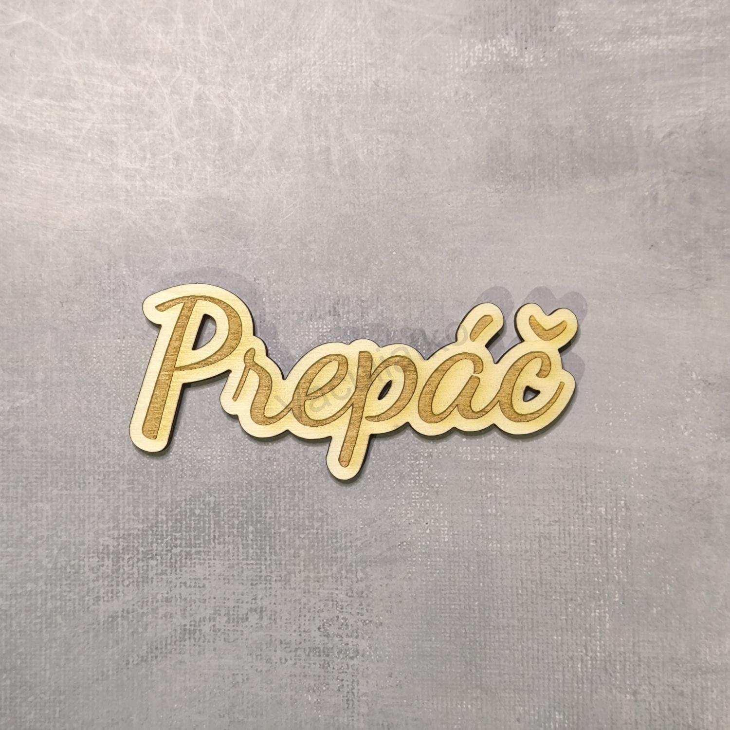 Nápis grav. - Prepáč 10x4,5cm