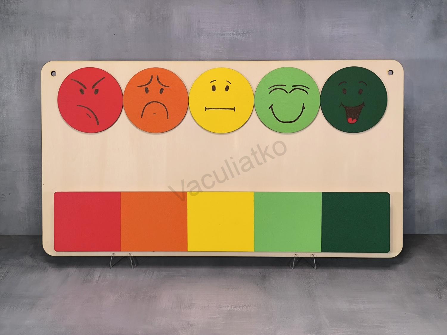 Tabuľka emócie 55x30cm F1, kruhy (bez paličiek s menom)
