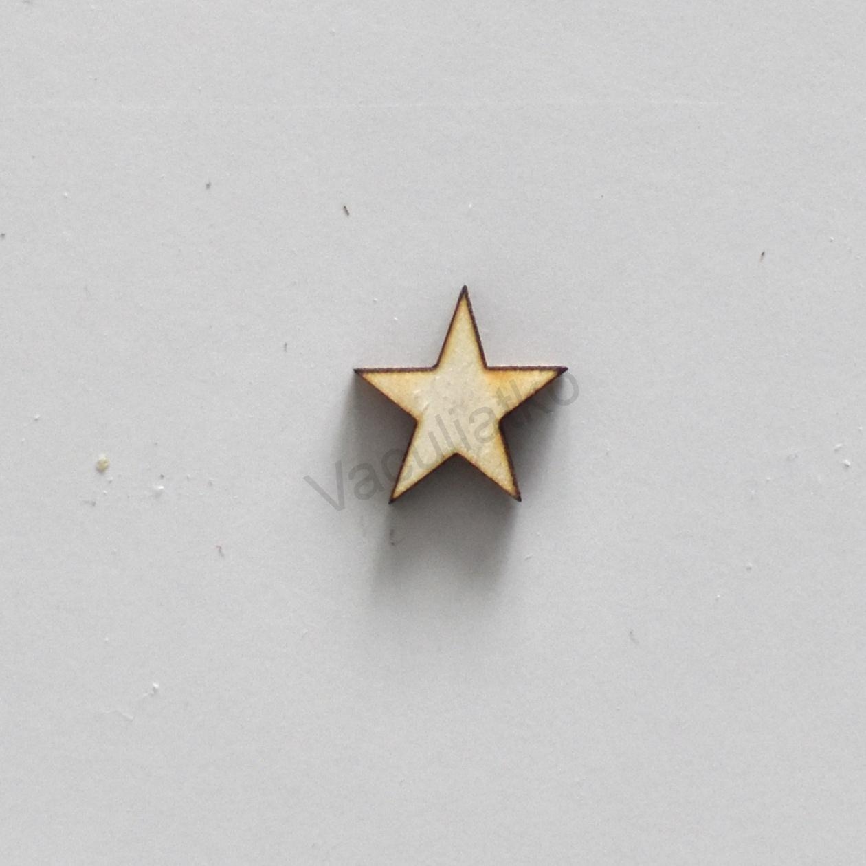 Drevený výsek - hviezda 1,3x1,3cm