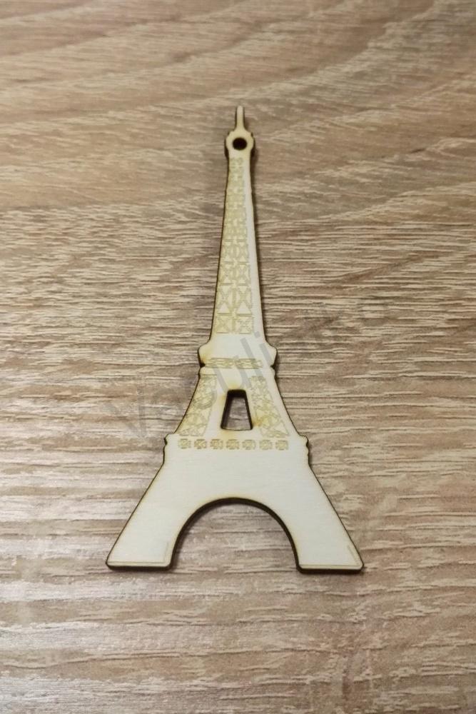 Drevený výsek - Eiffelovka 8x3,7cm (grav.)
