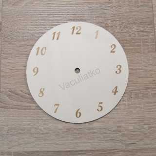 Drevené hodiny (polotovar) 30cm grav. čísla (hr.5mm)