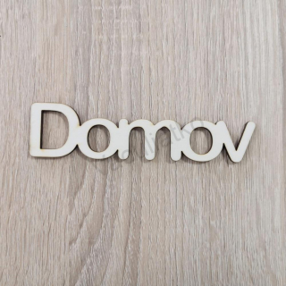 Nápis - Domov 12x3cm