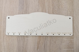 Drevená tabuľka - polotovar 30x11cm (rodinný kalendár)