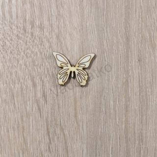 Drevený výrez - motýľ (zdobený) 2,5x2cm