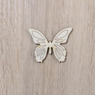 Drevený výrez - motýľ (zdobený) 5x4cm
