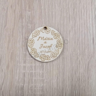 Drevená visačka - kruh 5cm