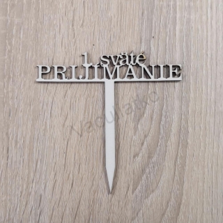 Nápis na zapichnutie - 1. sväté prijímanie 10cm (v2)