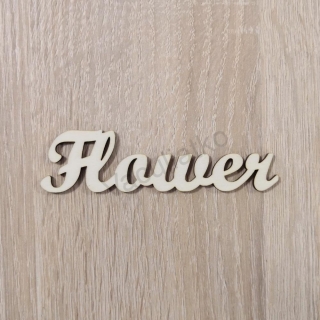 Nápis - Flower 10x2,7cm