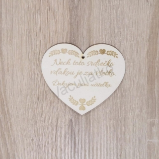 Drevená dekorácia - srdce s textom "Nech..." 10x8,5cm dierka