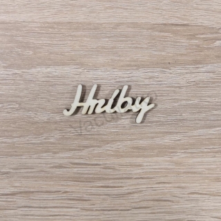 Nápis - Hríby 4,3x1,8cm