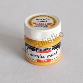 Matná akrylová farba Pentart - 50ml - mandarínková