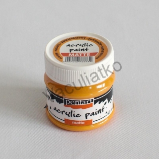 Matná akrylová farba Pentart - 50ml - pomarančová