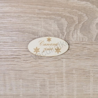 Tabuľka 6x3cm - Čarovná zima (3)