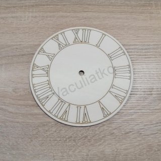 Drevené hodiny (polotovar) 20cm rímske čísla (hr.4mm)