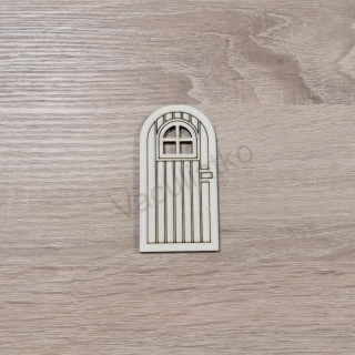 Drevený výsek - dvere 4,5x8,5cm č-6