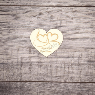 Srdce s textom 7x6cm - Krásneho Valentína (srdcia v1)