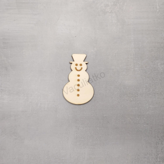 Vianočná ozdoba - snehuliak 3x5cm (grav)