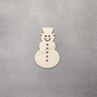 Vianočná ozdoba - snehuliak 4,5x7cm (rez.)