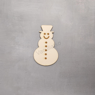 Vianočná ozdoba - snehuliak 4,5x7cm (grav.)