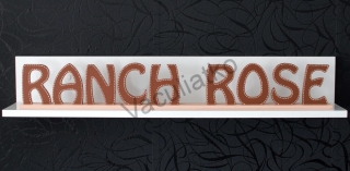 Maľované drevené písmena Hobo - RANCH ROSE