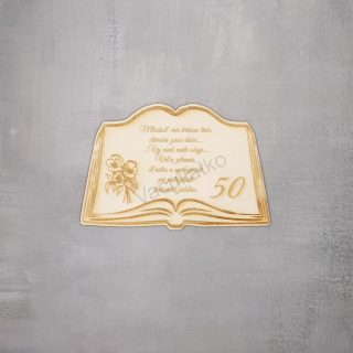 Drevená dekorácia - Kniha 15x10cm s textom Mladosť ... (hr. 4mm)