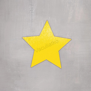 Drevený výrez - hviezda 10cm (hr. 4mm, žltá)