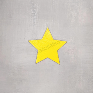 Drevený výrez - hviezda 8cm (hr. 4mm, žltá)
