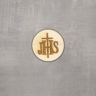 Drevený výrez - kruh "JHS" 45mm 1ks