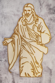 Drevená dekorácia - Ježiš 40x60cm (hr. 5mm)