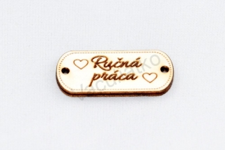 Tabuľka - Ručná práca 3,5x1,5cm