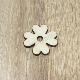 Drevený výsek - kvet 3x3cm