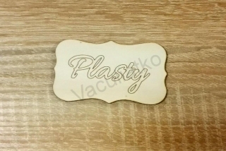 Tabuľka - Plasty 8x4,5cm