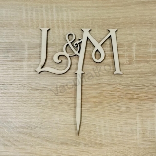 Nápis na zapichnutie - L&M 140x75x4mm + zápich
